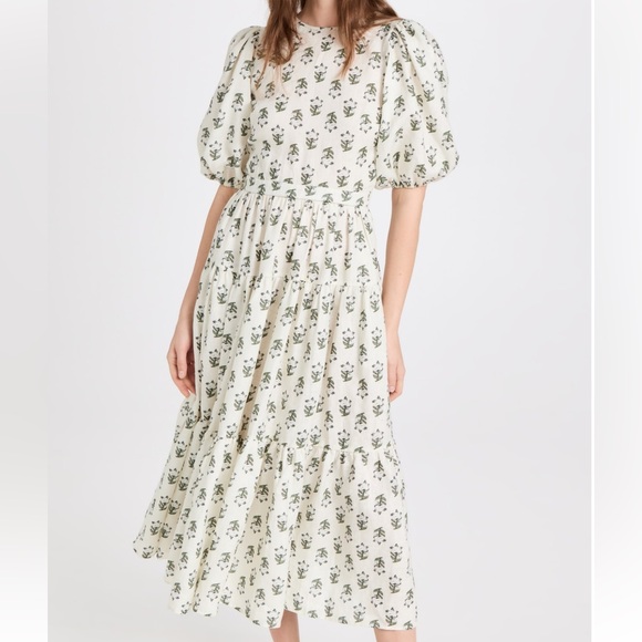 RHODE Midi Linen Dress Size Medium - Picture 11 of 17